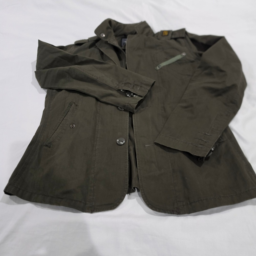 G-Star RAW Field Jacket Mens XL Olive Green Excellent GS 3301 Military Utility